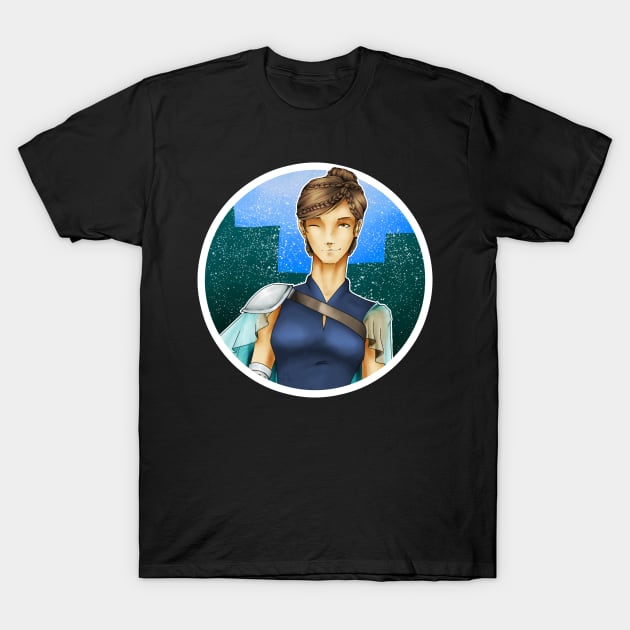 Sia Headshot Badge T-Shirt by Eothnoguy